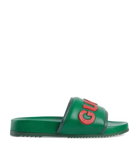 gucci slides with logo|gucci slides outlet.